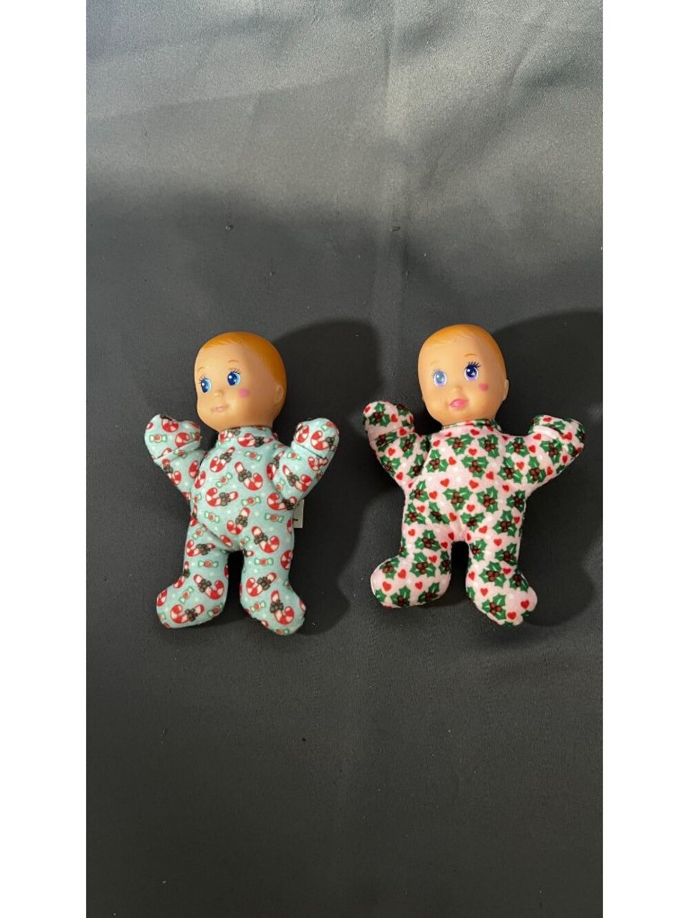 Christmas-Themed Mini Baby Dolls Set Of 2 In Festive Pajamas